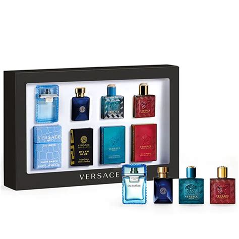 versace 5 peice gift set|Versace 4 piece gift set.